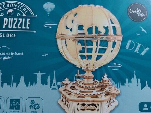 Houten 3D Puzzel - Mechanische 3D-puzzel - Wereldbol