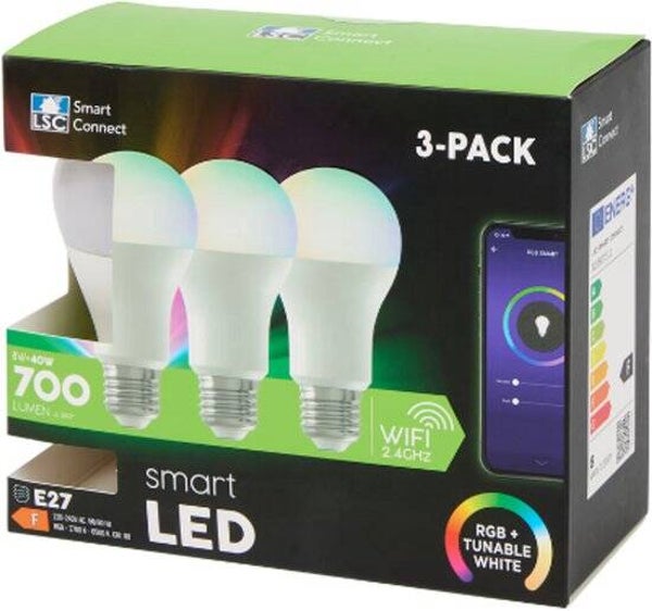 Smart E27 Lamp - Multipack 3 stuks