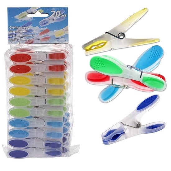 Wasknijpers in zak - 20 stuks