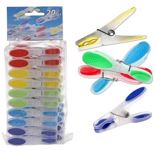 Wasknijpers in zak - 20 stuks