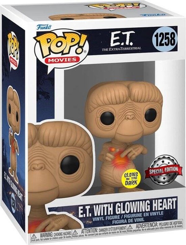 Funko E.T. - E.T. 40th Anniversary POP! Movies E.T. With Heart (Glow In The Dark) 9 cm Verzamelfiguur - Multicolours
