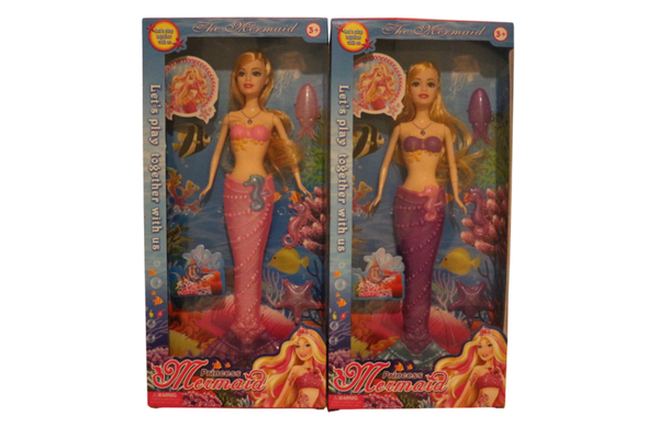 Mermaid Princess pop met licht.