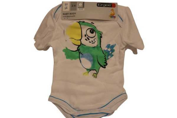 Basic romper, 2 stuks, korte mouwen