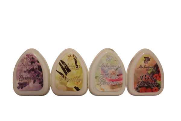 Set van 4 geuren: Fresh Linen – Lavender – Vanilla – Very Berry