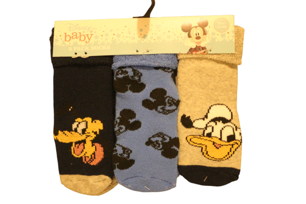 Disney Baby 3-Pack Socks featuring Mickey Mouse
