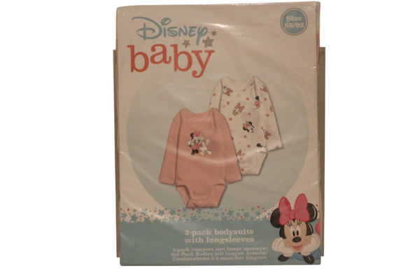 Disney Baby 2-Pack Bodysuits with Long Sleeves featuring Minnie Mouse