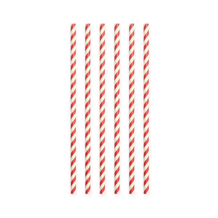 Herbruikbare kunsstof rietjes -12 stuks - rood - wasbaar.