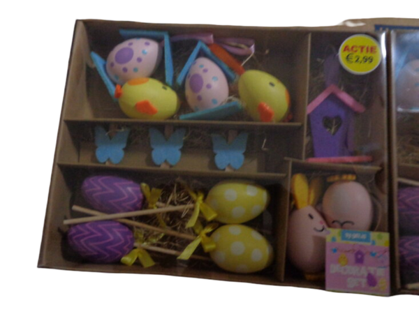 Vrolijk Pasen! 14-Delige Paasdecoratieset – Creëer Direct Sfeer 🌷