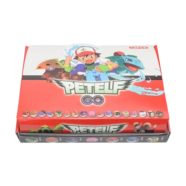 Pokemon Balls Figure Set – Set van 12 Pikachu Pokeball Anime Action Figures