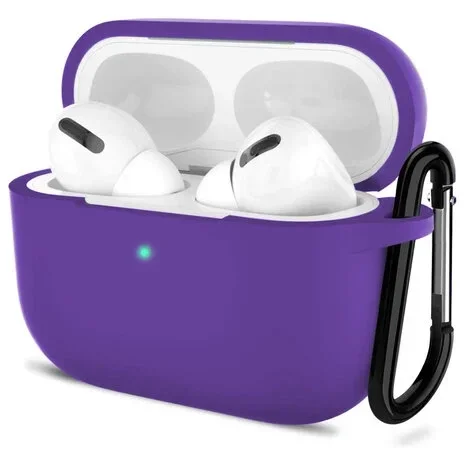 Silicone Apple Airpods 4 case beschermt jouw dure Airpods tegen vallen en stoten. Ook kun je ze door middel van de bijgeleverde clip makkelijk meenemen aan je broek of tas.