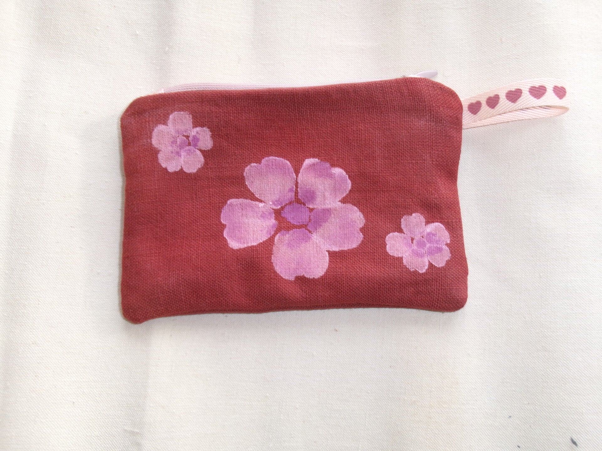 Porte monnaie rouille & fleurs