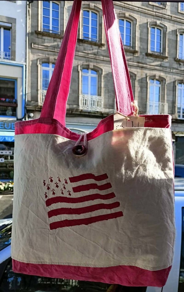 Mini Cabas "Bretagne en rose" Marchés