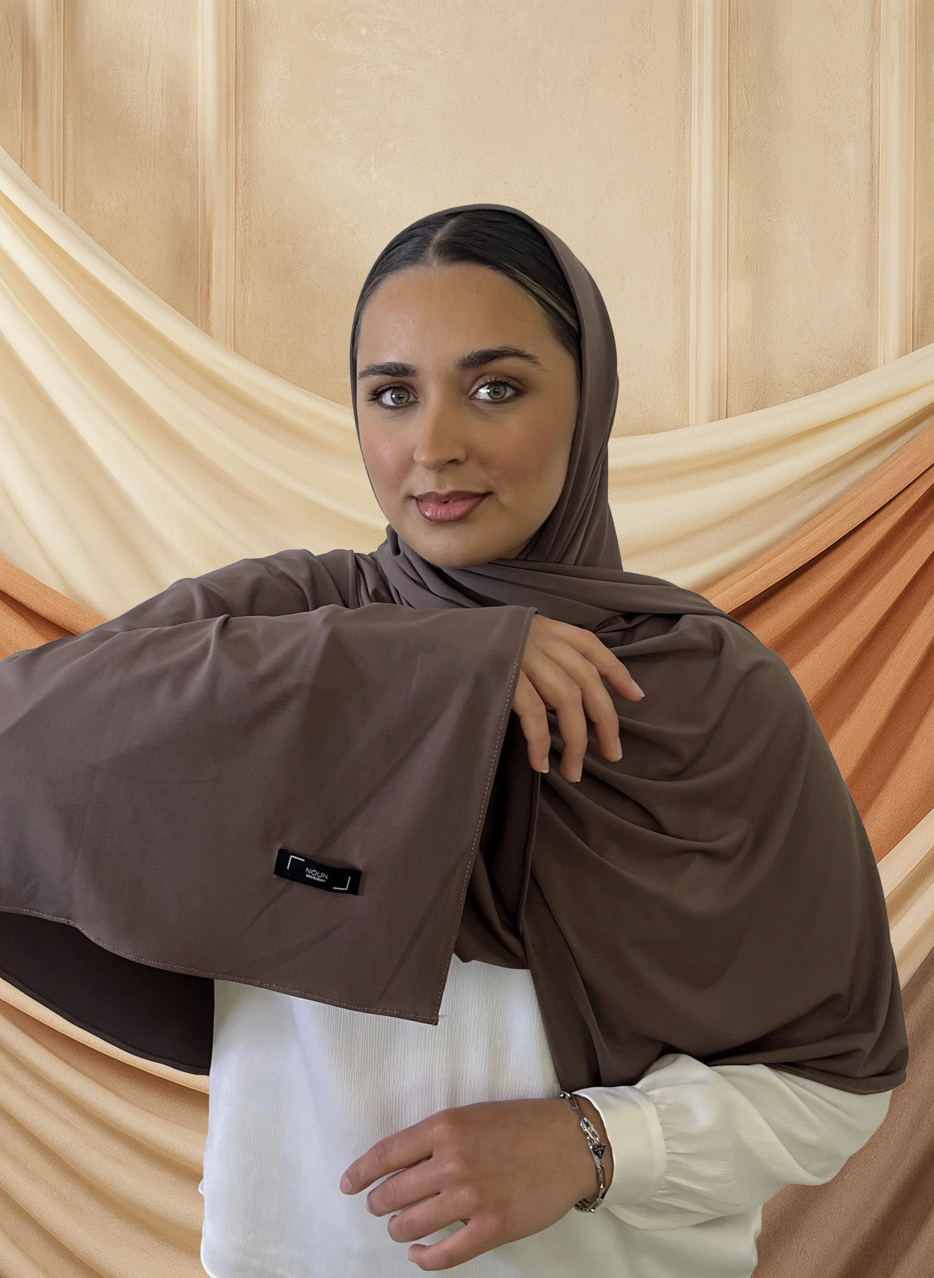 Luxury Jersey Hijab - Rosybrown