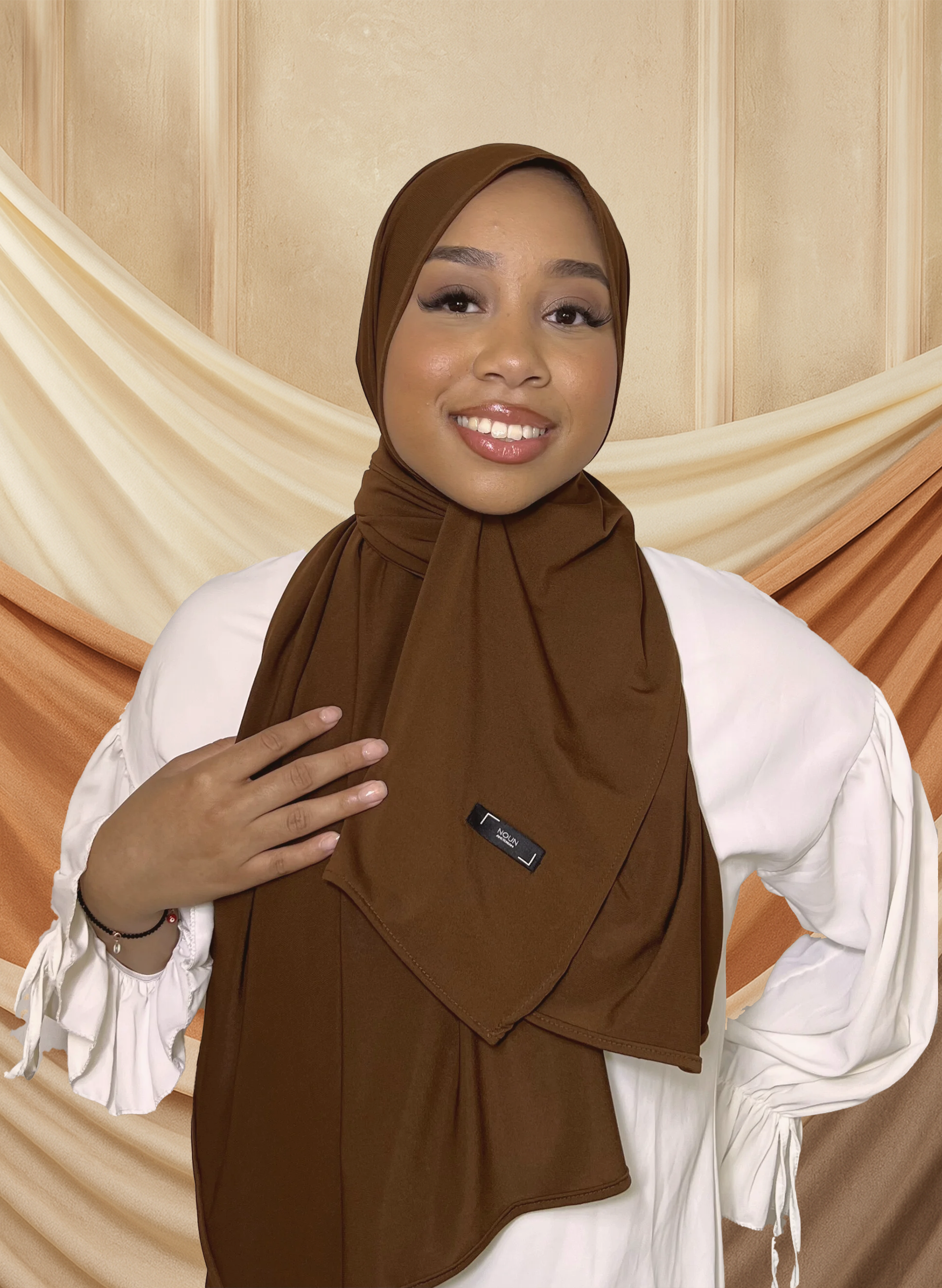 Luxury Jersey Hijab - Brownie
