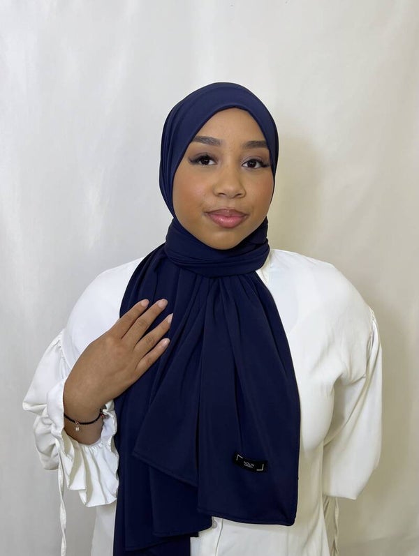 Luxury Jersey Hijab - Midnight