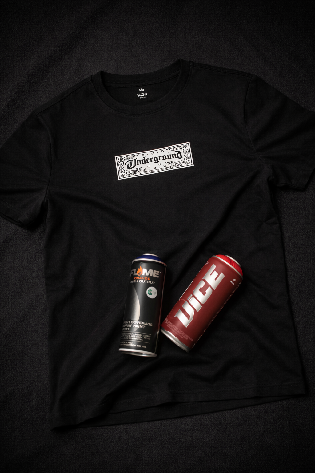 Bandanna Box Logo Tee – Black