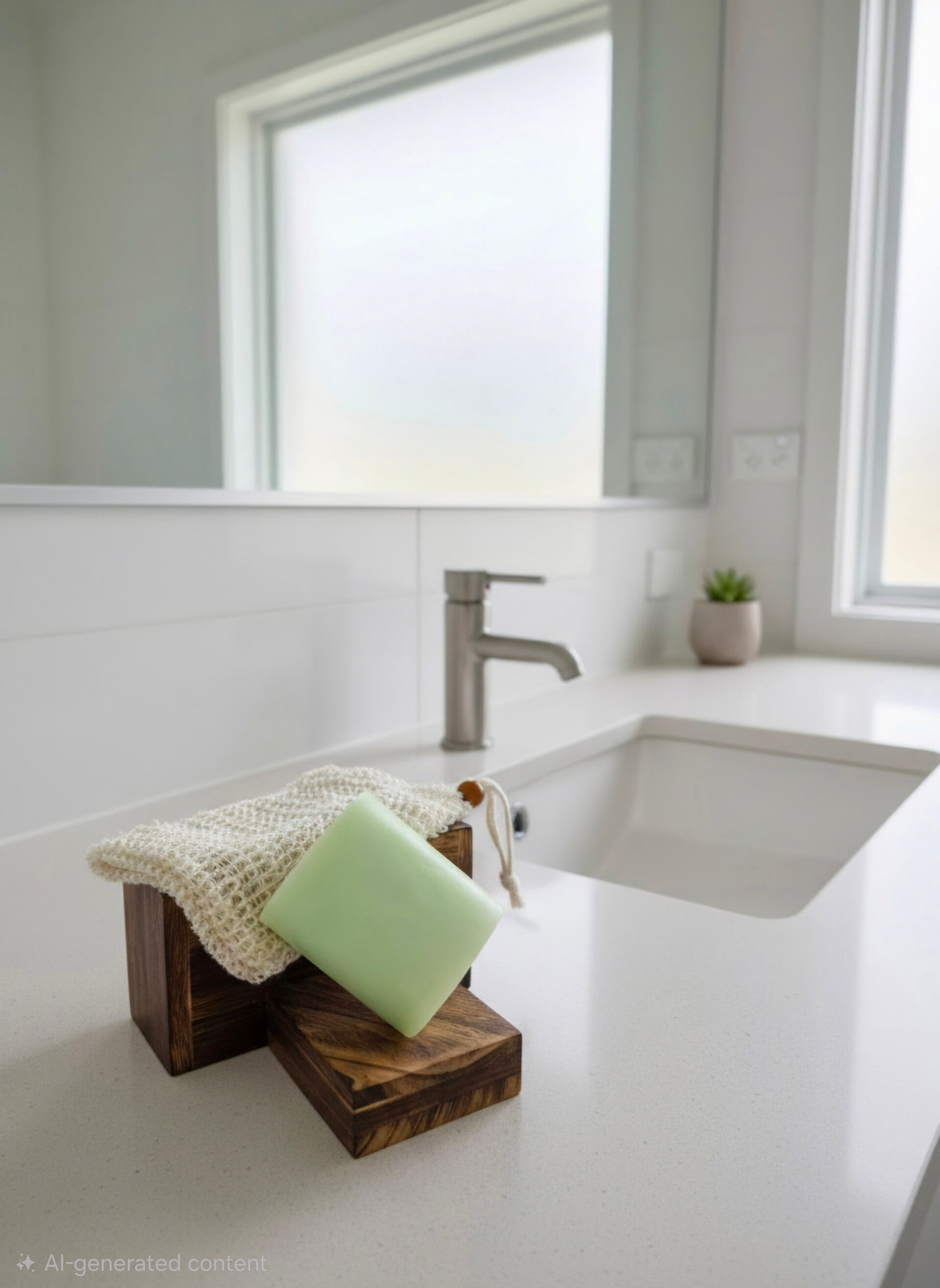 Green pillow soap