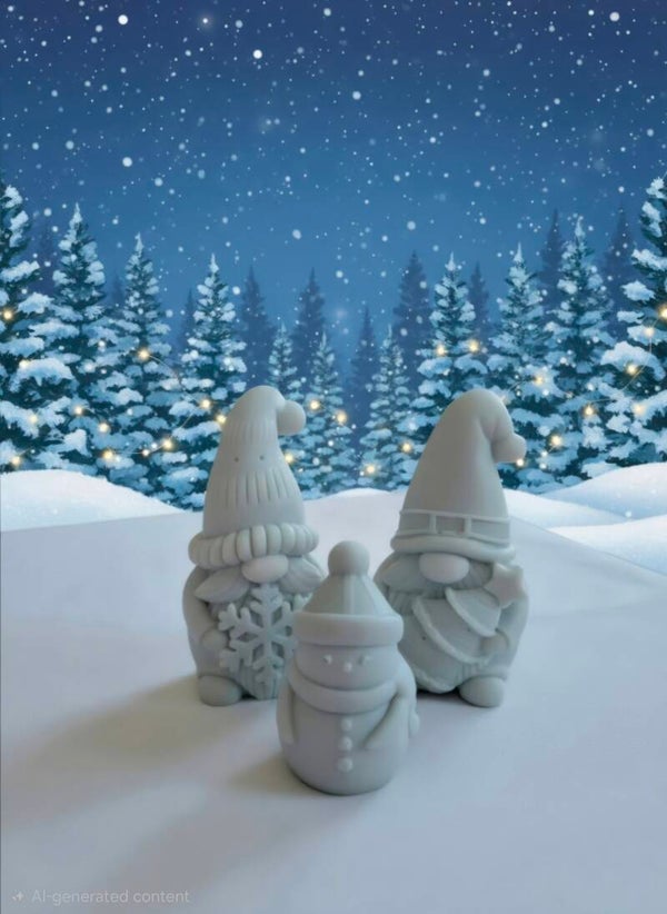 Christmas resin gnomes