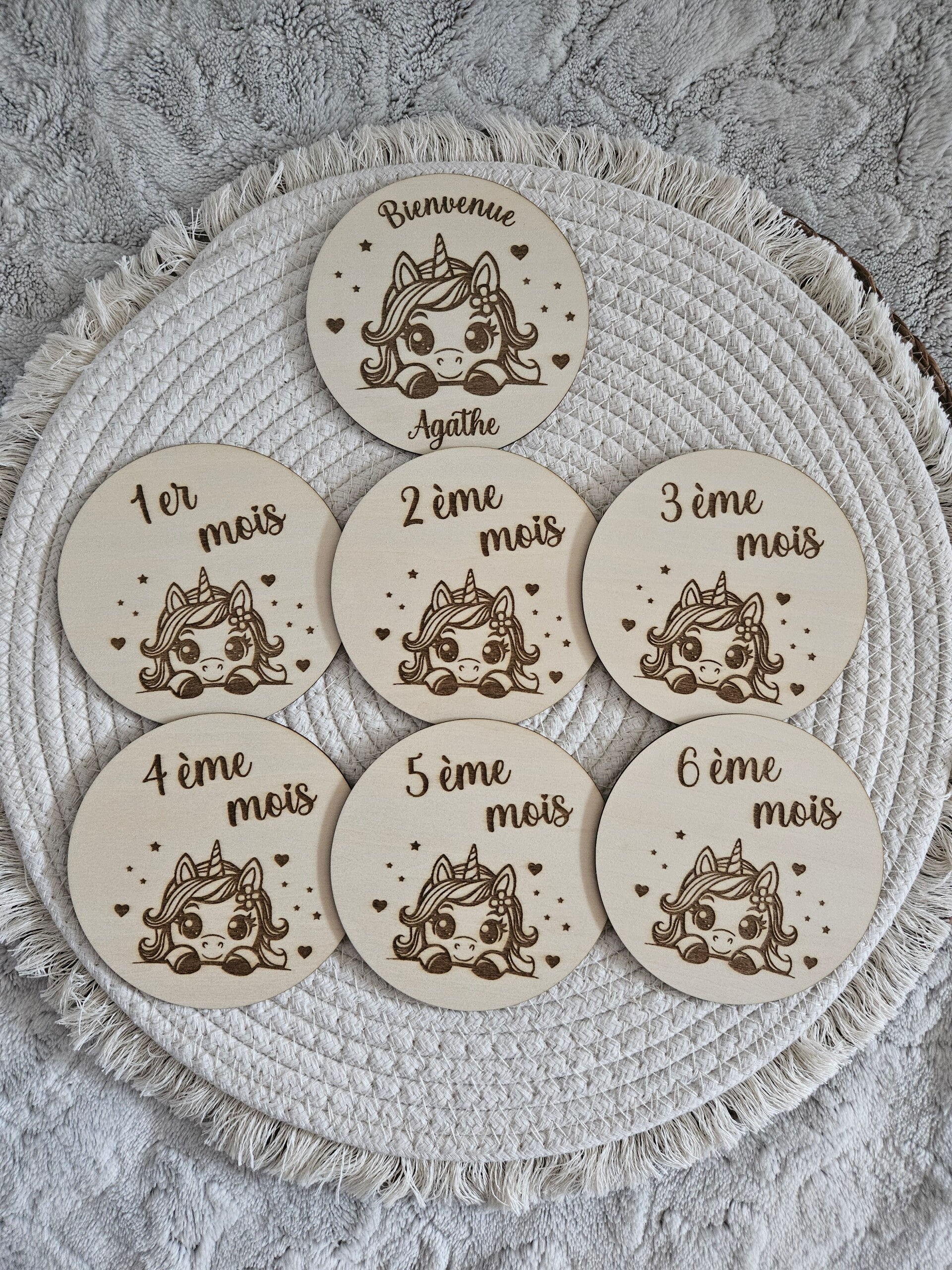 Cartes étapes bébé mois