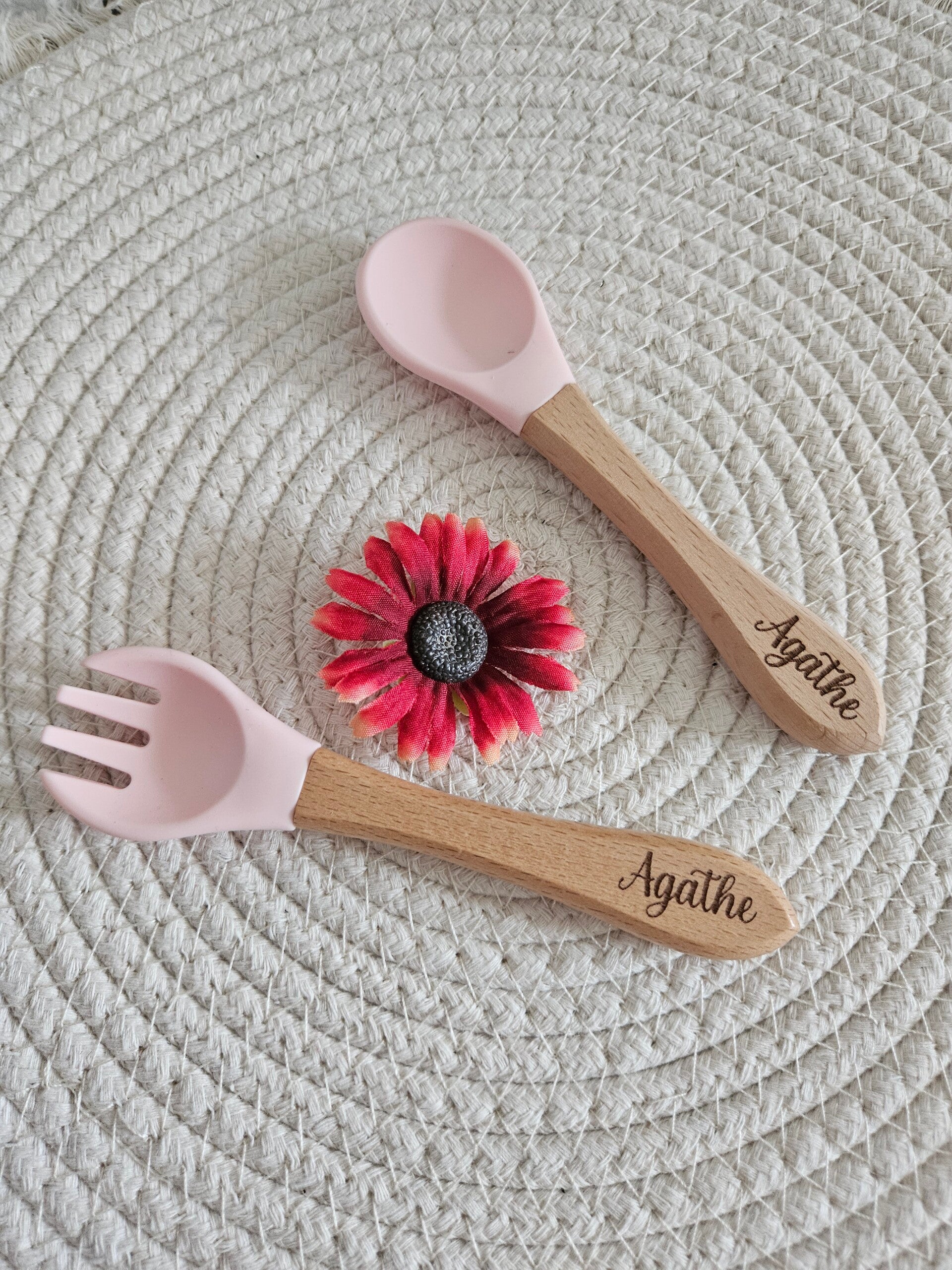 Cuillère fourchette bois