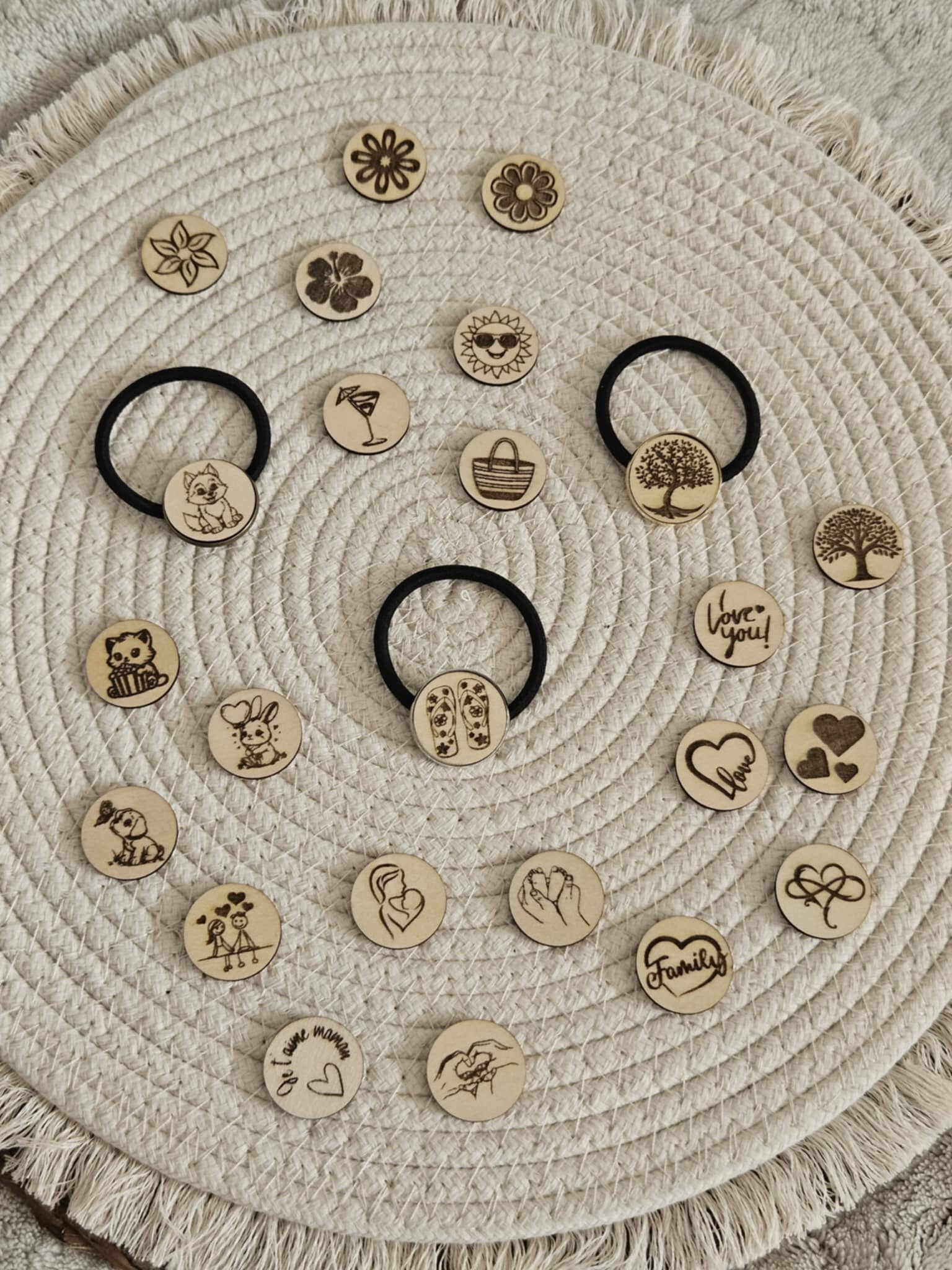 chouchou cheveux médaillon