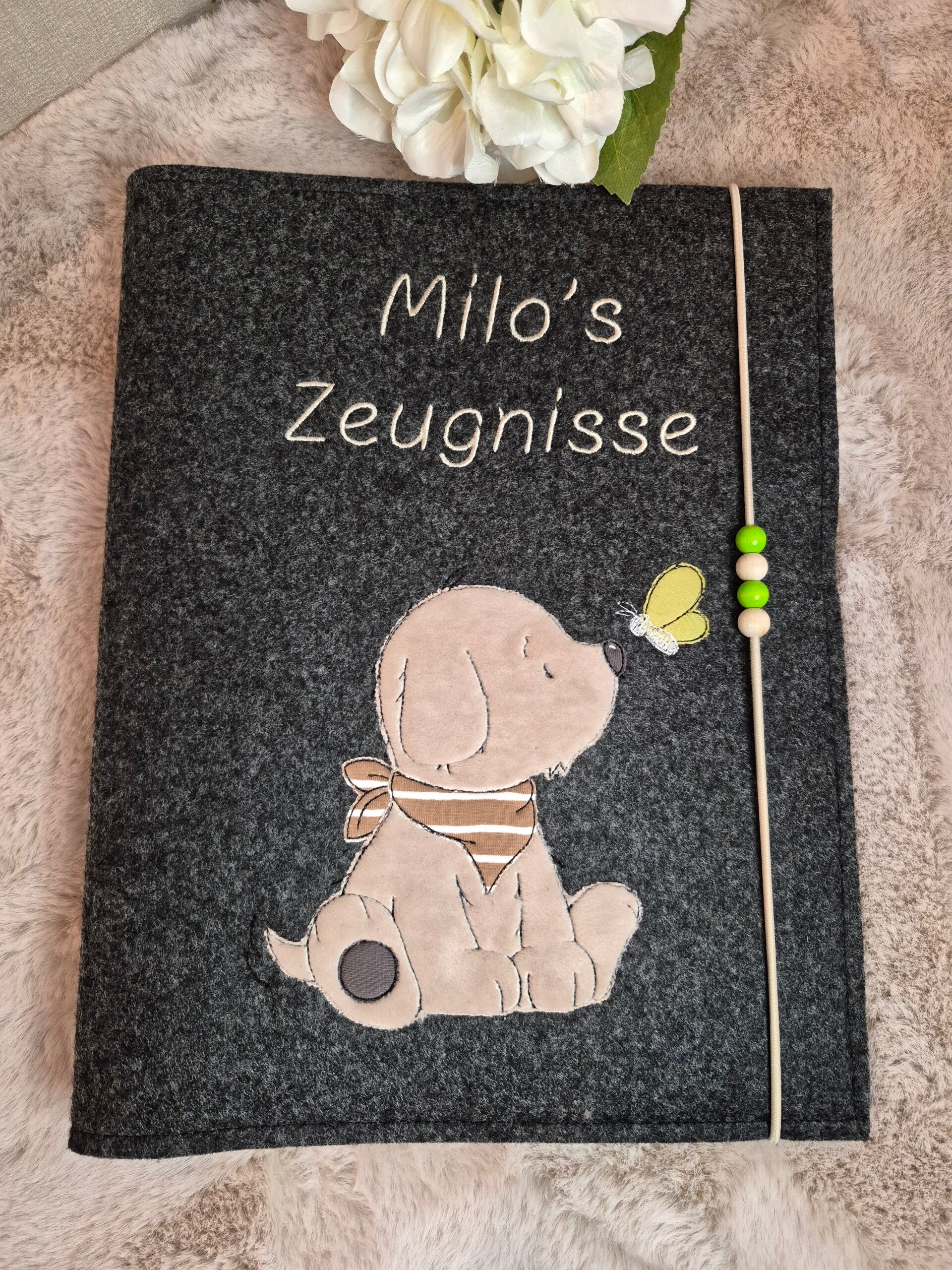 Personalisierte Zeugnismappe Hund