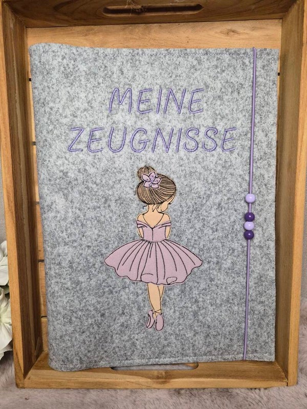 Personalisierte Zeugnismappe Ballerina 2