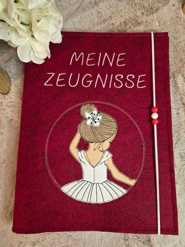 Personalisierte Zeugnismappe Ballerina 1