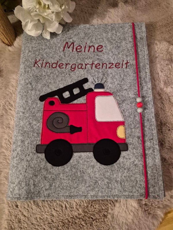 Personalisierte Kindergartenmappe Feuerwehr