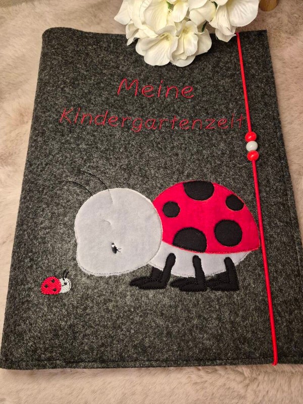 Personalisierte Kindergartenmappe Marienkäfer