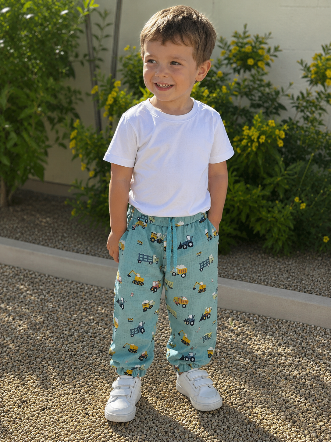 Sommerhose Baufahrzeuge