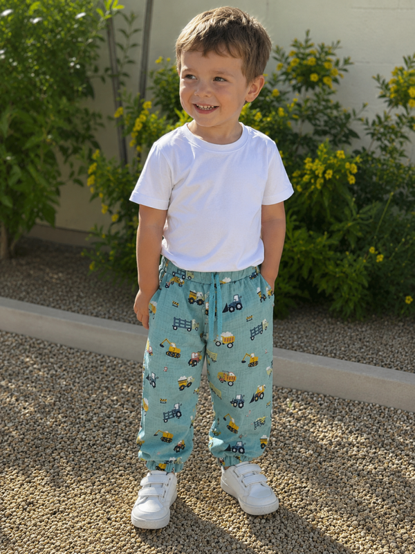 Sommerhose Baufahrzeuge