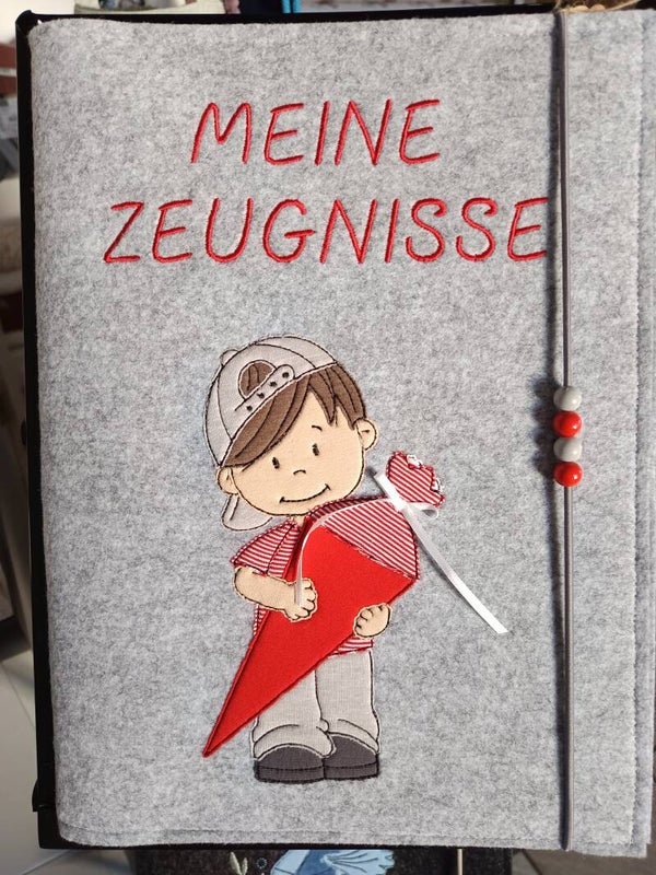 Personalisierte Zeugnismappe Junge Schultüte
