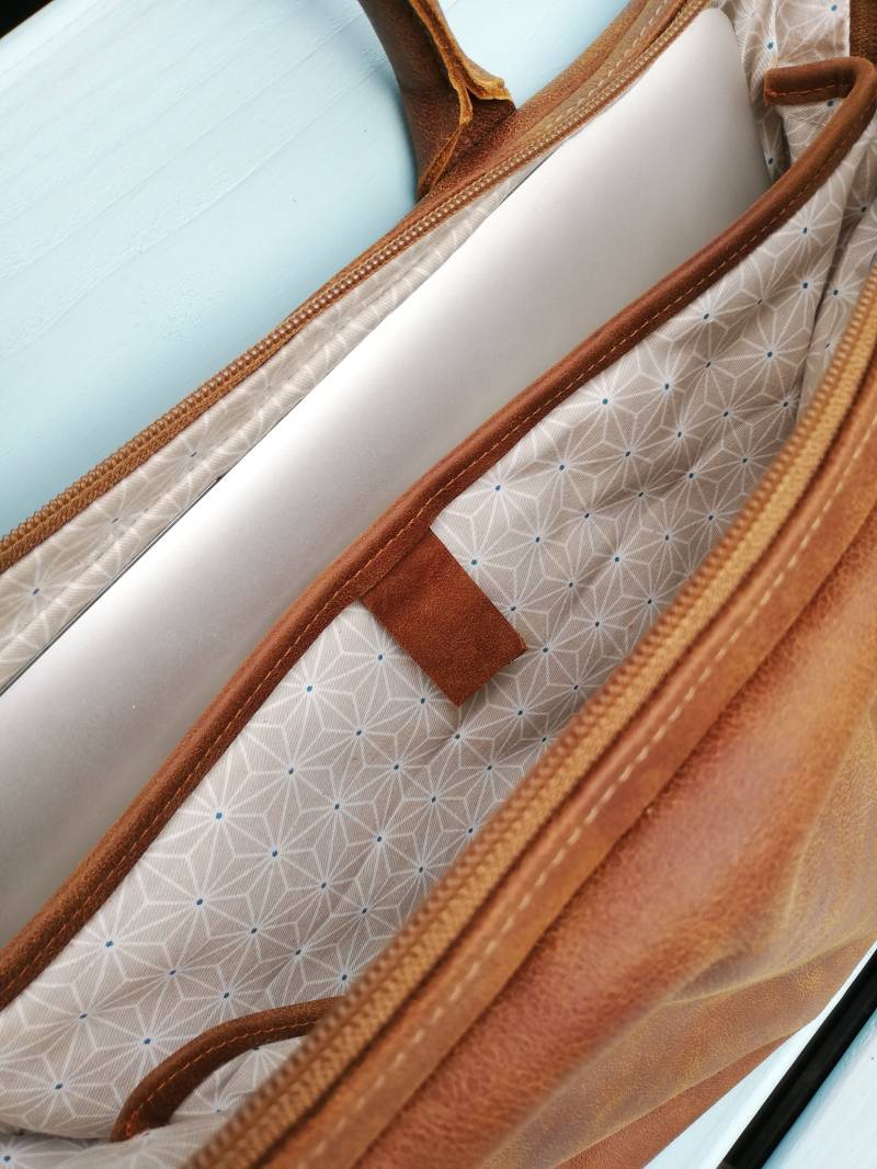 laptopvak bruine laptoptas