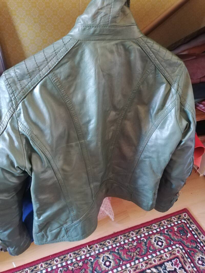 resultaat leren jack na verven