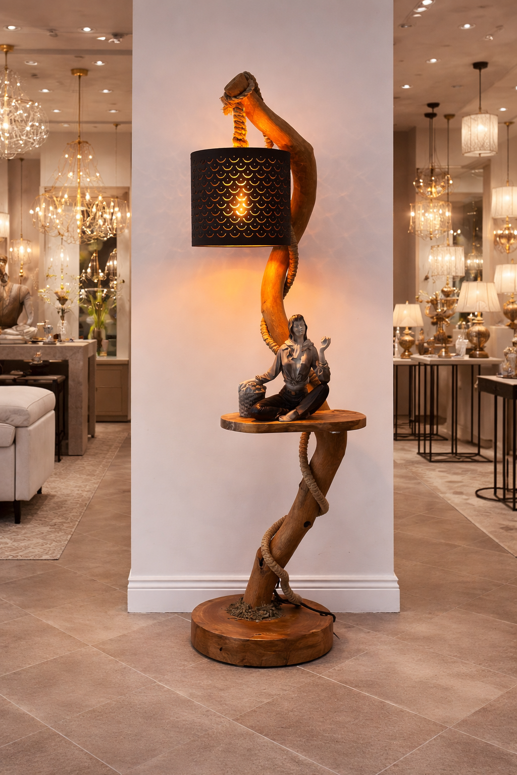 Ashen light floor lamp