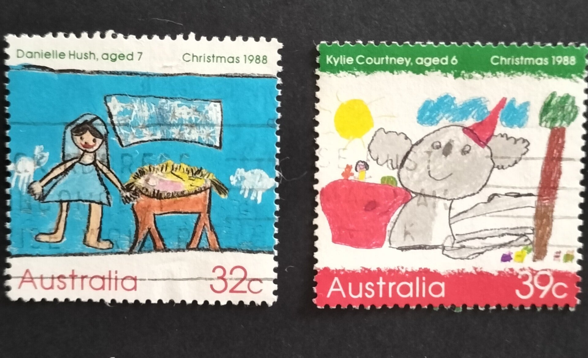 Lot 13 - 1988 Christmas Drawings Set of 2