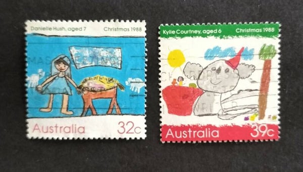 Lot 14 - 1988 Christmas Drawings Set of 2