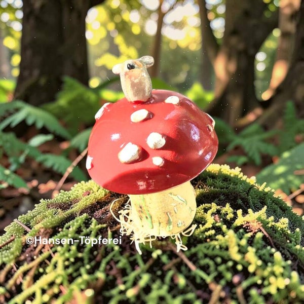 Fliegenpilz mit Maus