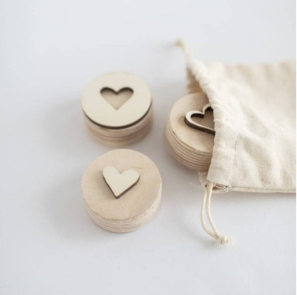 Houten stempel set - Liefde