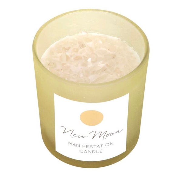 New Moon Wild Orange Crystal Chip Candle