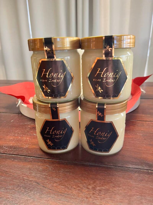 4 Gläser Bienenhonig (Rapshonig)