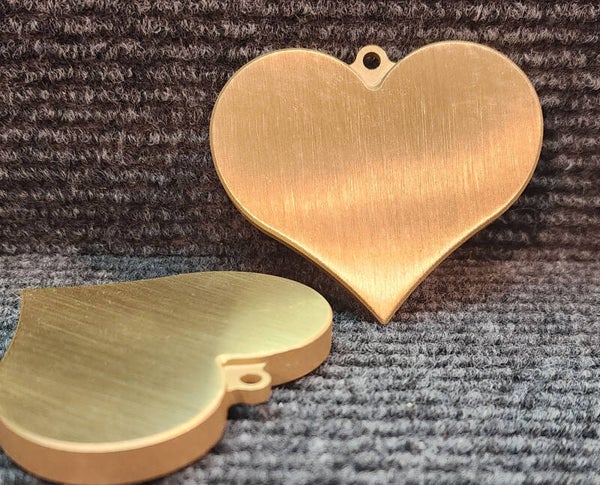 Heart, Solid Brass