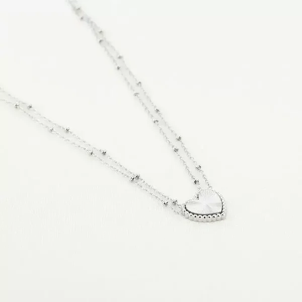 Dubbele ketting met hartje