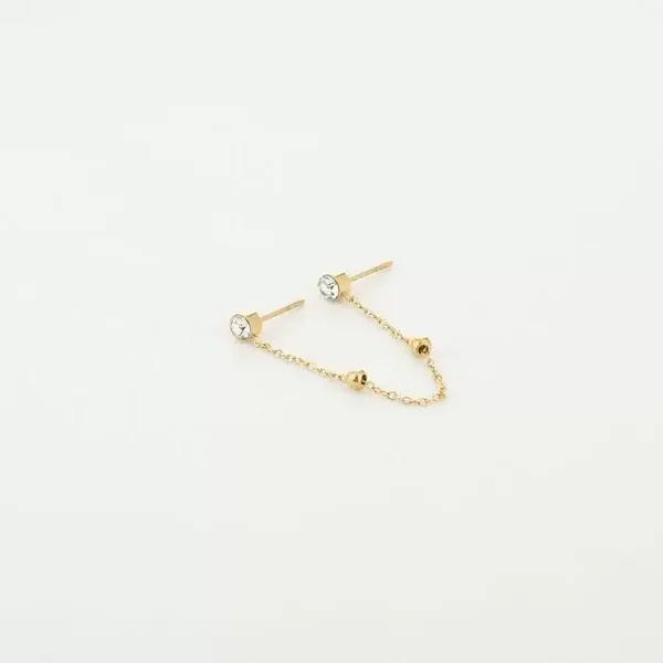 Dubbele stud met ketting