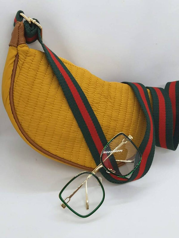 Shiraleah Ezra Quilt Crossbody Bag - Honey