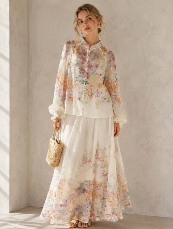 Color Skirt Set