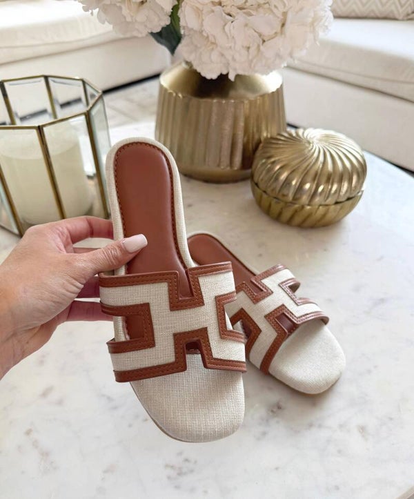 Lin H Camel Slipper