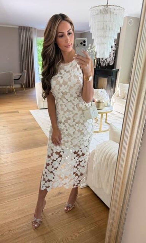 White Flow Lace Dress