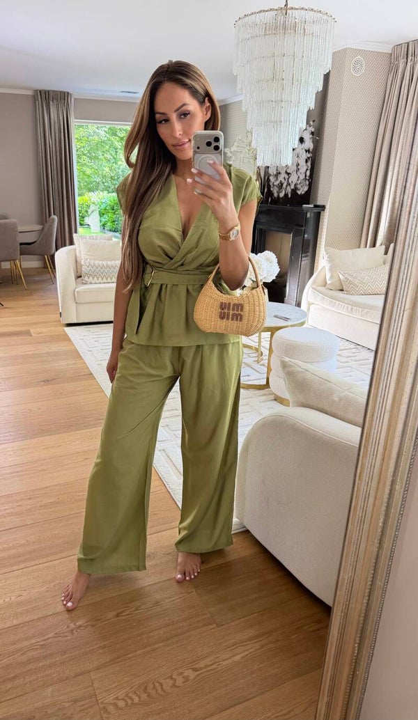 Green V Hals Set